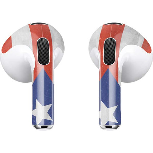 Puerto Rico Flag Distressed Apple AirPods (3rd Gen 2021) Skin