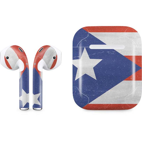 Puerto Rico Flag Distressed Apple AirPods Skin