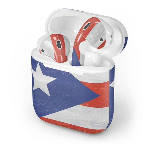 Puerto Rico Flag Distressed Apple AirPods Skin