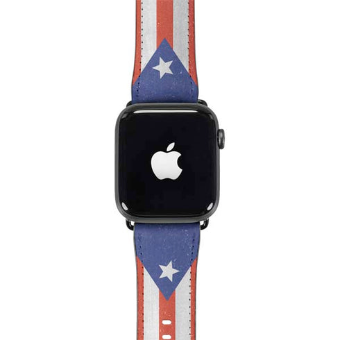 Puerto Rico Flag Distressed Apple Watch Band 42-44mm