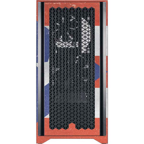 Puerto Rico Flag Distressed Corsair 4000D Tempered Glass Mid-Tower ATX Case Skin