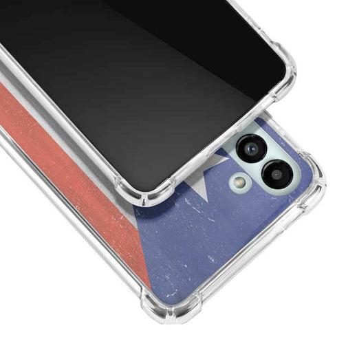 Puerto Rico Flag Distressed Galaxy A13 5G Clear Case