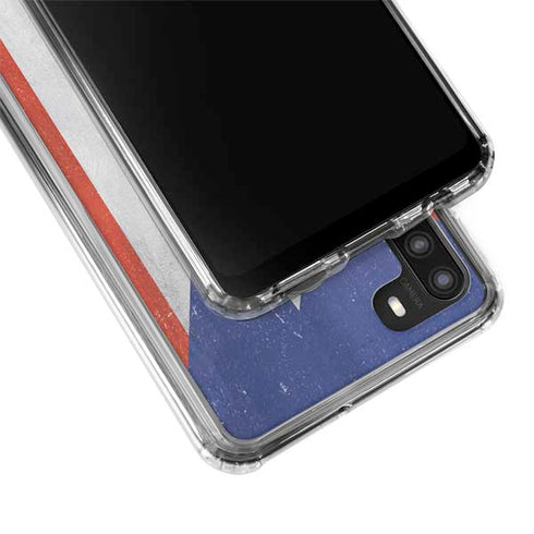 Puerto Rico Flag Distressed Galaxy A21 Clear Case