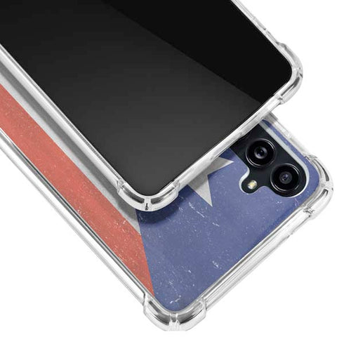 Puerto Rico Flag Distressed Galaxy A54 5G Clear Case