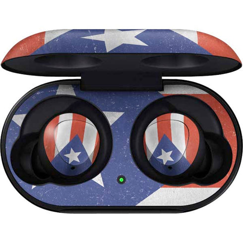 Puerto Rico Flag Distressed Galaxy Buds Skin