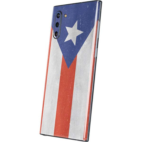 Puerto Rico Flag Distressed Galaxy Note 10 Skin