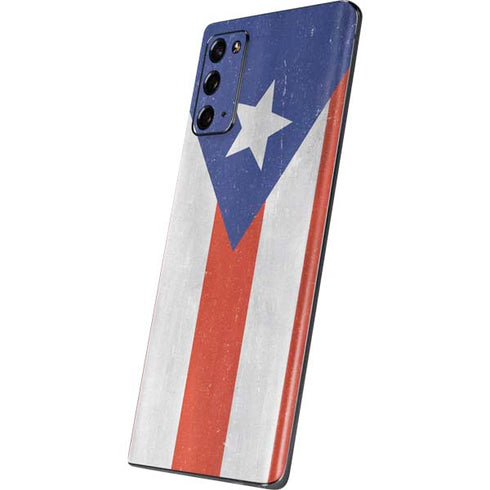Puerto Rico Flag Distressed Galaxy Note20 5G Skin