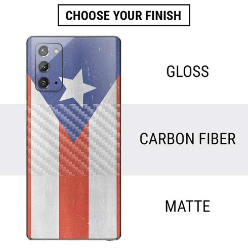 Puerto Rico Flag Distressed Galaxy Note20 5G Skin