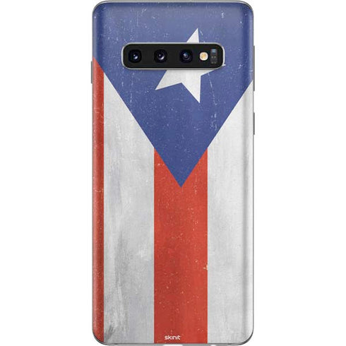 Puerto Rico Flag Distressed Galaxy S10 Skin