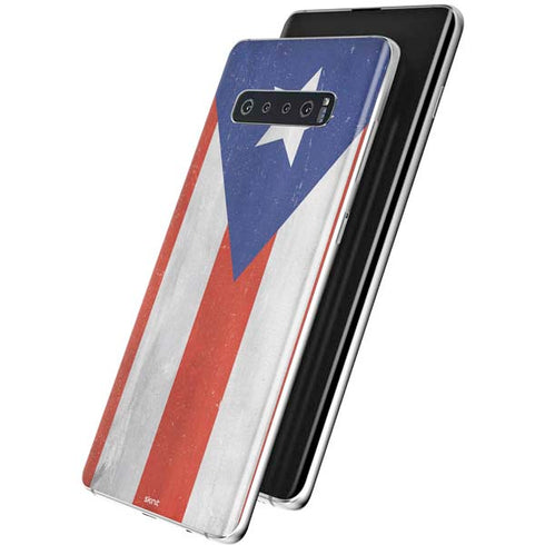 Puerto Rico Flag Distressed Galaxy S10 Skin