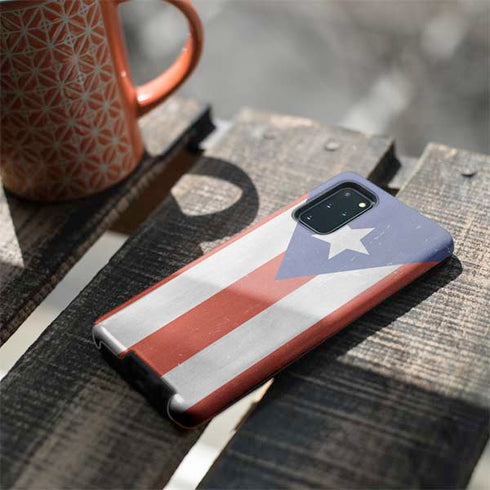 Puerto Rico Flag Distressed Galaxy S20 Plus Pro Case