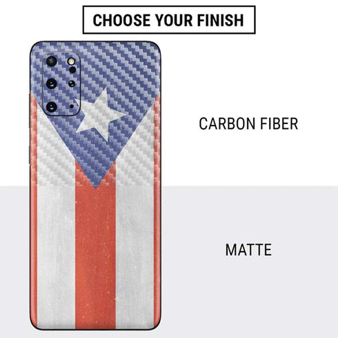 Puerto Rico Flag Distressed Galaxy S20 Plus Skin