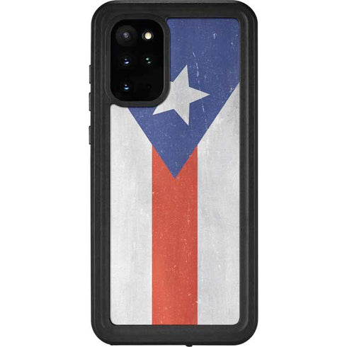 Puerto Rico Flag Distressed Galaxy S20 Plus Waterproof Case