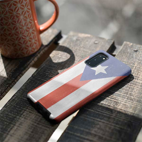 Puerto Rico Flag Distressed Galaxy S20 Pro Case