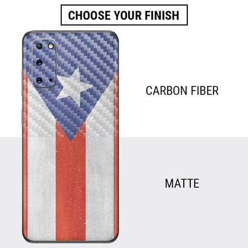 Puerto Rico Flag Distressed Galaxy S20 Skin