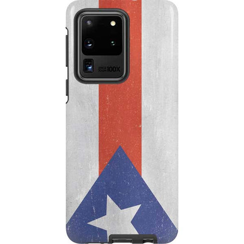 Puerto Rico Flag Distressed Galaxy S20 Ultra 5G Pro Case
