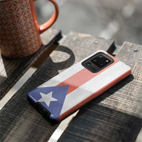 Puerto Rico Flag Distressed Galaxy S20 Ultra 5G Pro Case