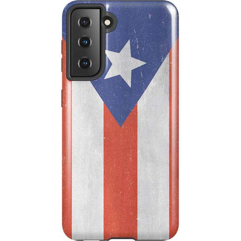 Puerto Rico Flag Distressed Galaxy S21 5G Pro Case