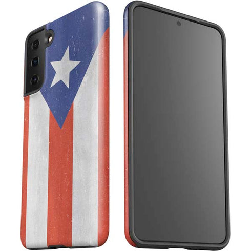 Puerto Rico Flag Distressed Galaxy S21 Plus 5G Pro Case