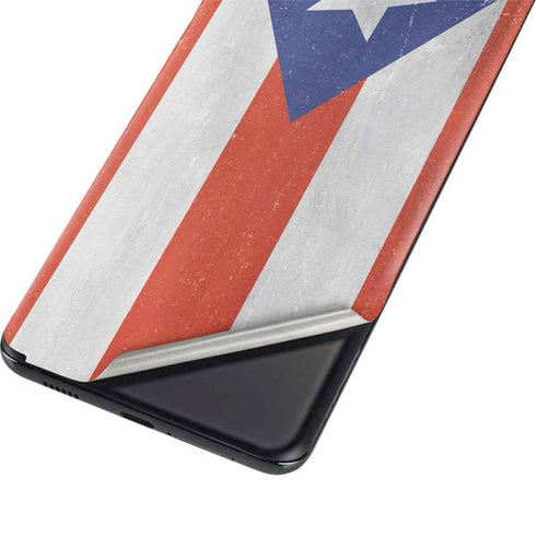 Puerto Rico Flag Distressed Galaxy S21 Plus 5G Skin