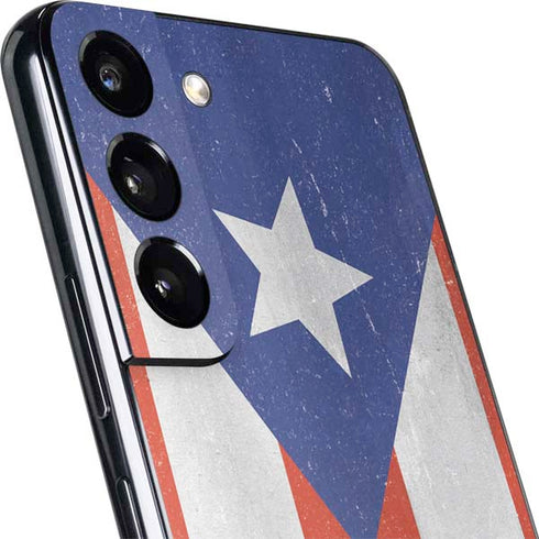 Puerto Rico Flag Distressed Galaxy S22 Plus Skin