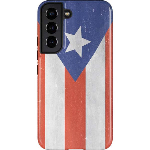 Puerto Rico Flag Distressed Galaxy S22 Pro Case