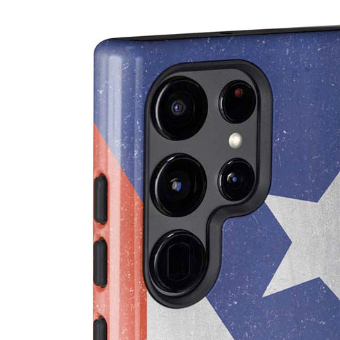 Puerto Rico Flag Distressed Galaxy S22 Ultra Pro Case