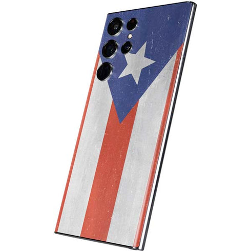 Puerto Rico Flag Distressed Galaxy S22 Ultra Skin