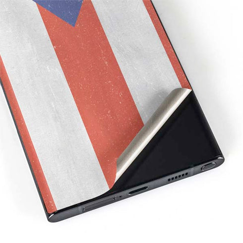 Puerto Rico Flag Distressed Galaxy S22 Ultra Skin