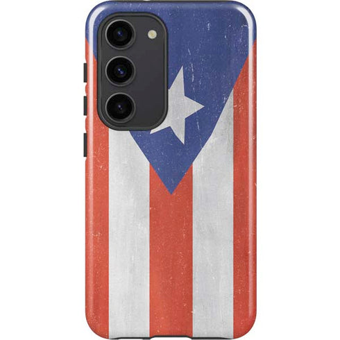 Puerto Rico Flag Distressed Galaxy S23 Pro Case