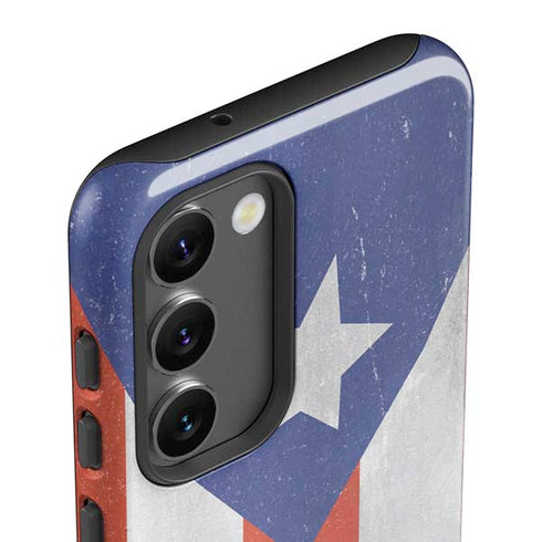 Puerto Rico Flag Distressed Galaxy S23 Pro Case