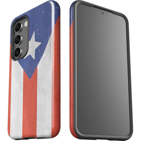 Puerto Rico Flag Distressed Galaxy S23 Pro Case