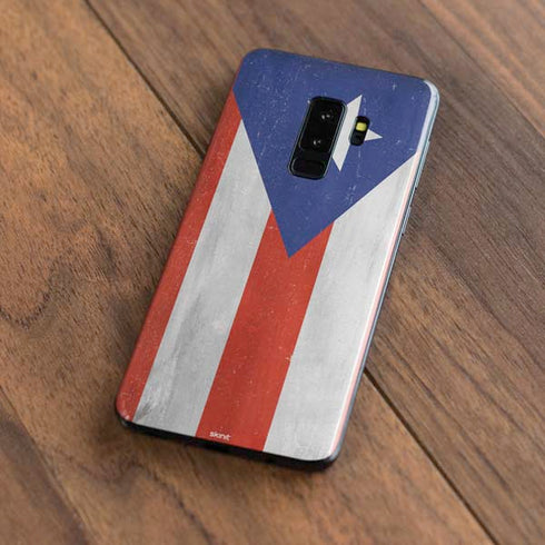 Puerto Rico Flag Distressed Galaxy S9 Plus Skin