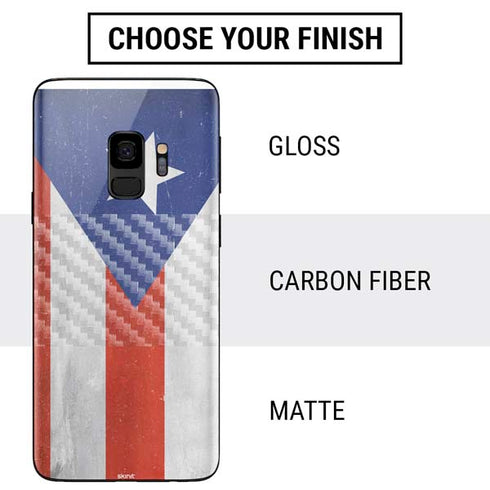 Puerto Rico Flag Distressed Galaxy S9 Skin