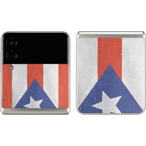 Puerto Rico Flag Distressed Galaxy Z Flip3 5G Skin