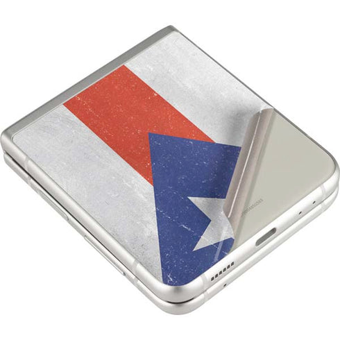 Puerto Rico Flag Distressed Galaxy Z Flip3 5G Skin