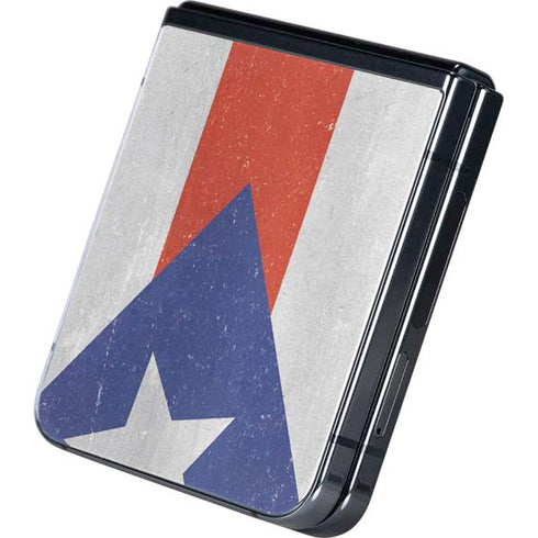 Puerto Rico Flag Distressed Galaxy Z Flip5 5G Skin
