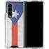 Puerto Rico Flag Distressed Galaxy Z Fold4 5G Clear Case