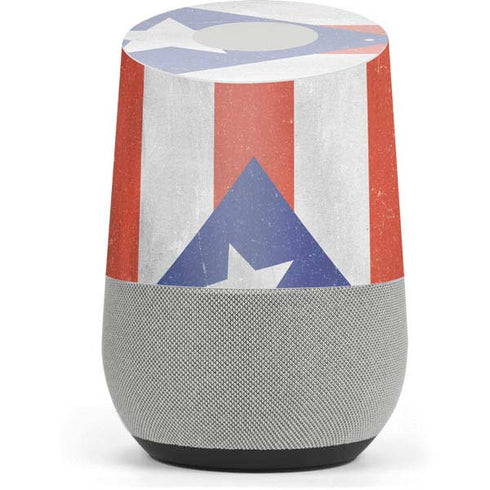 Puerto Rico Flag Distressed Google Home Skin