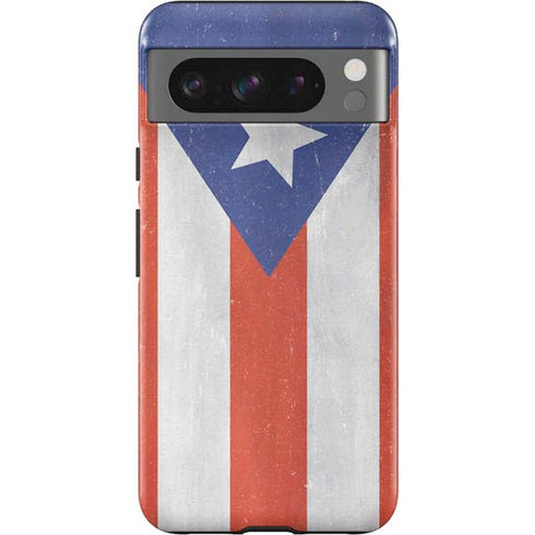 Puerto Rico Flag Distressed Google Pixel 8 Pro Impact Case