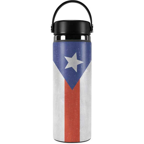 Puerto Rico Flag Distressed Hydro Flask 20oz Wide Mouth Skin