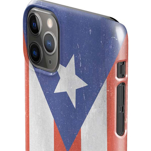 Puerto Rico Flag Distressed iPhone 11 Pro Max Lite Case