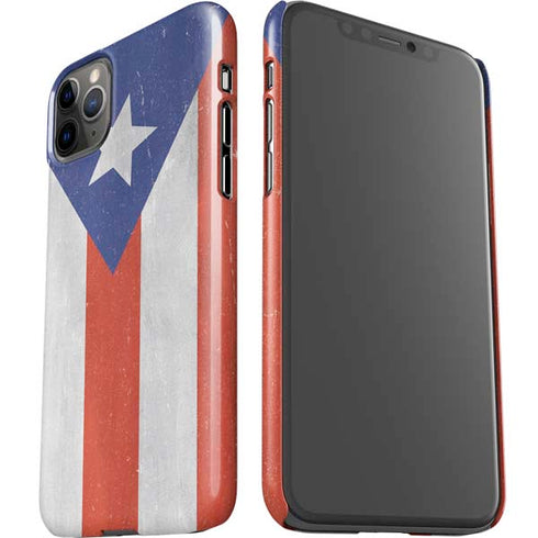 Puerto Rico Flag Distressed iPhone 11 Pro Max Lite Case