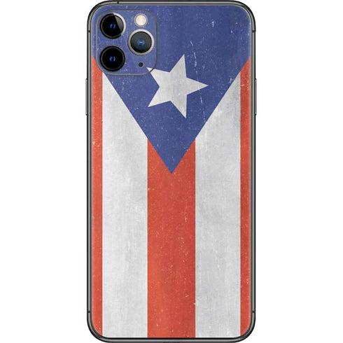 Puerto Rico Flag Distressed iPhone 11 Pro Max Skin