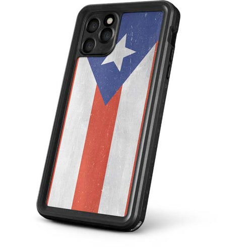 Puerto Rico Flag Distressed iPhone 11 Pro Waterproof Case