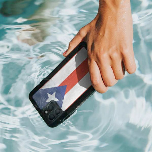 Puerto Rico Flag Distressed iPhone 11 Pro Waterproof Case
