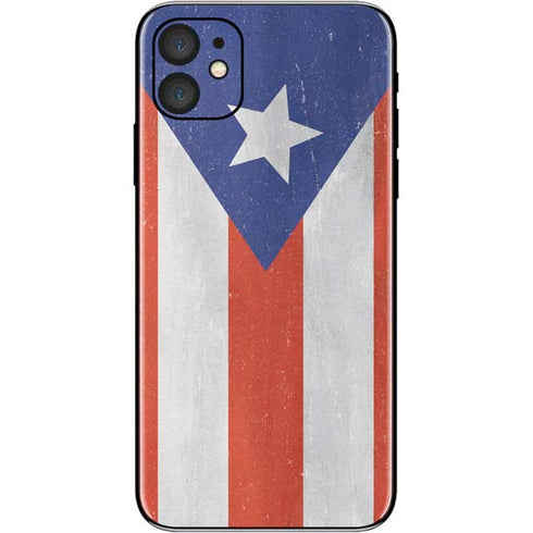 Puerto Rico Flag Distressed iPhone 11 Skin