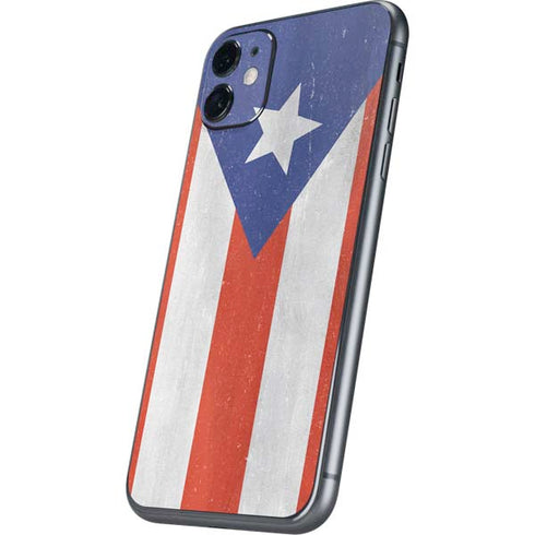 Puerto Rico Flag Distressed iPhone 11 Skin