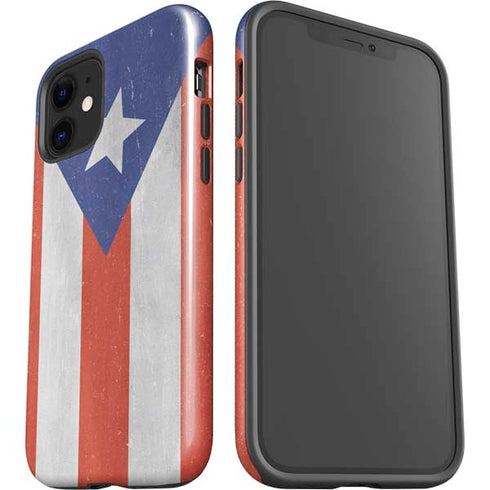 Puerto Rico Flag Distressed iPhone 12 Impact Case