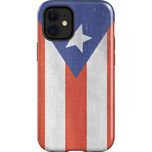 Puerto Rico Flag Distressed iPhone 12 Mini Impact Case
